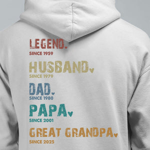 Personalized Birthday Gifts For Dad, Grandpa - Generations Of Love In One Heart Pure cotton hoodie