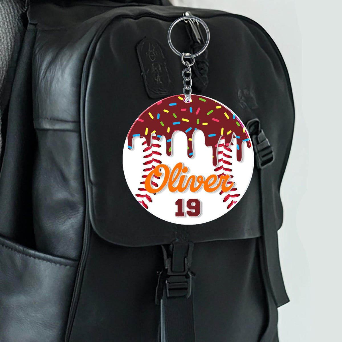Personalized The Drip Baseball Arcylic Keychian Gift For Baseball Lovers