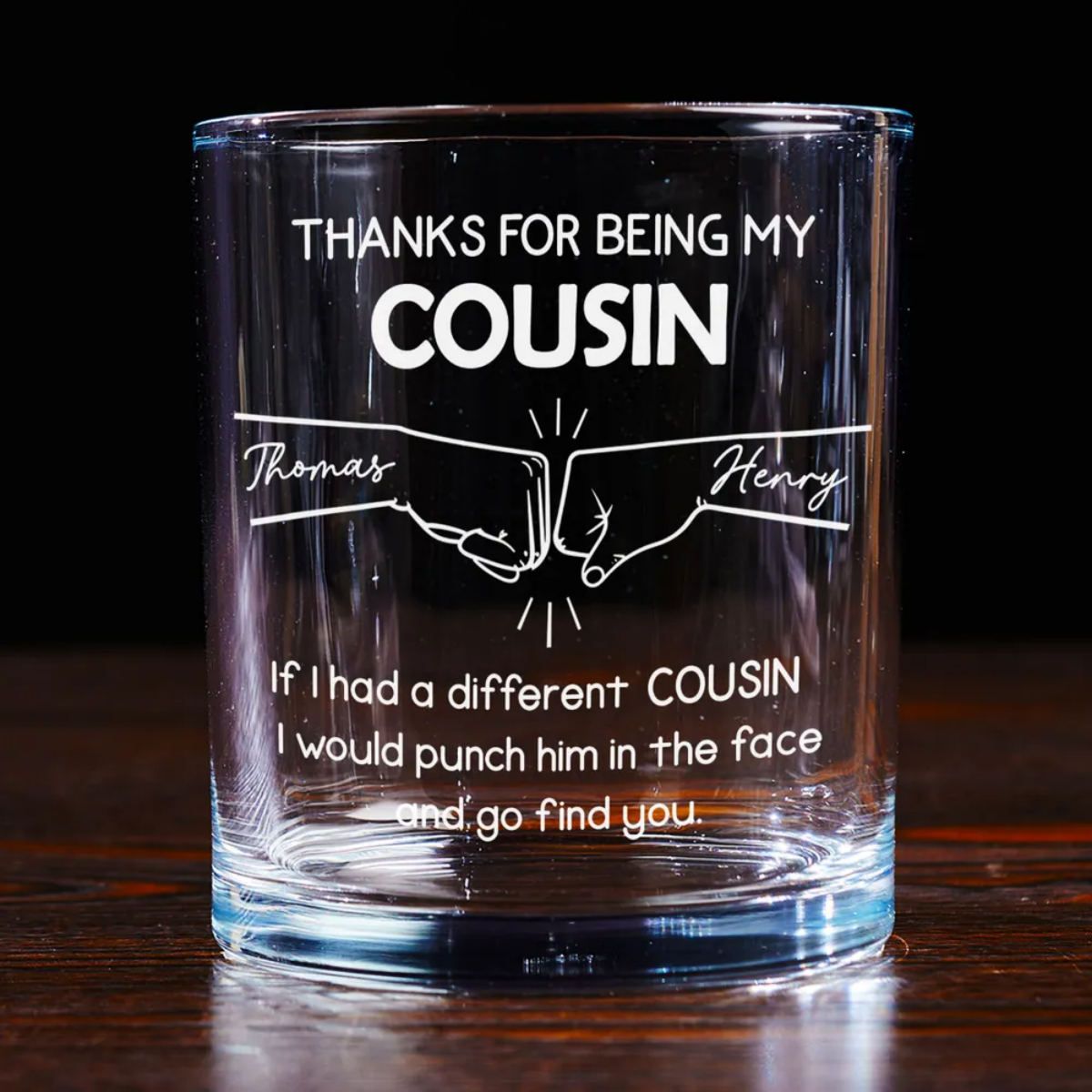 Personalized Whiskey Glass Gift for Brother - Thanks For Being My Brother