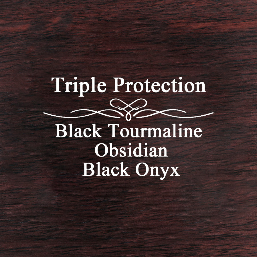 Triple protection bracelet, agate gold obsidian bracelet - Healing crystal bracelet
