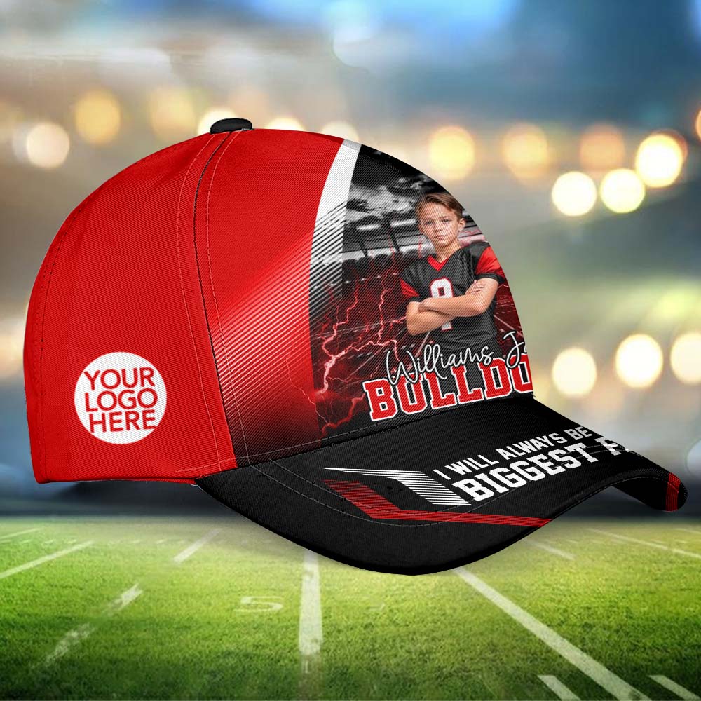 I Will Always Be Your Biggest Fan Personalized Photo Football Classic Cap