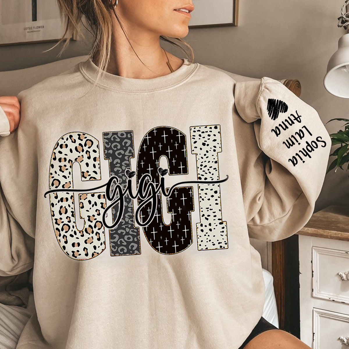 Personalized Bible Style Design, Custom Gift For Gigi And Her Grandchildren Sweatshirt