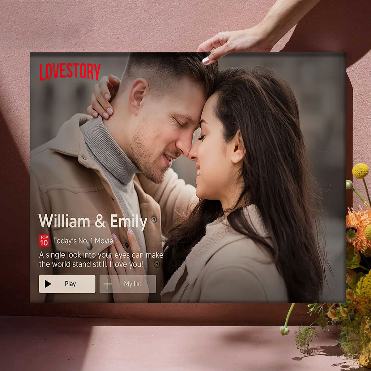 Couple Romantic Love Story - Personalized Custom Canvas Photo Poster