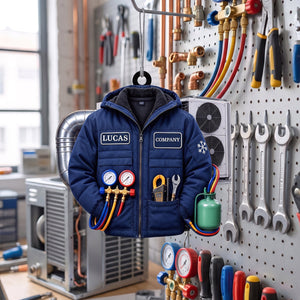 Personalized HVAC Work Shirt Acrylic Ornament