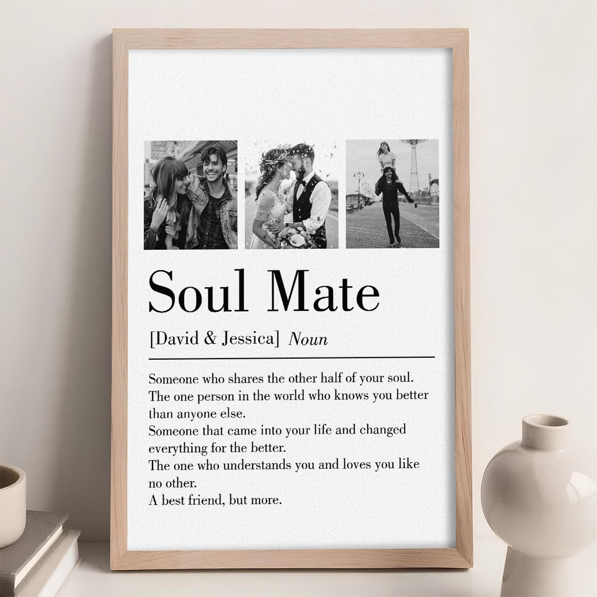 Soul Mate - Personalized Couple Canvas Poster