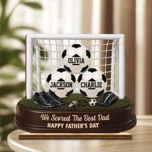Custom Soccer World Cup Wooden Plaque - Personalized Father's Day Gifts For Dad, Grandpa, Soccer Lovers, Sports Fans, Sports Lovers - Game Day, Dad Day