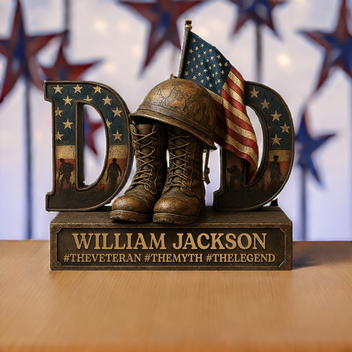 Veteran Dad Personalized Acrylic Plaque Gifts For Dad