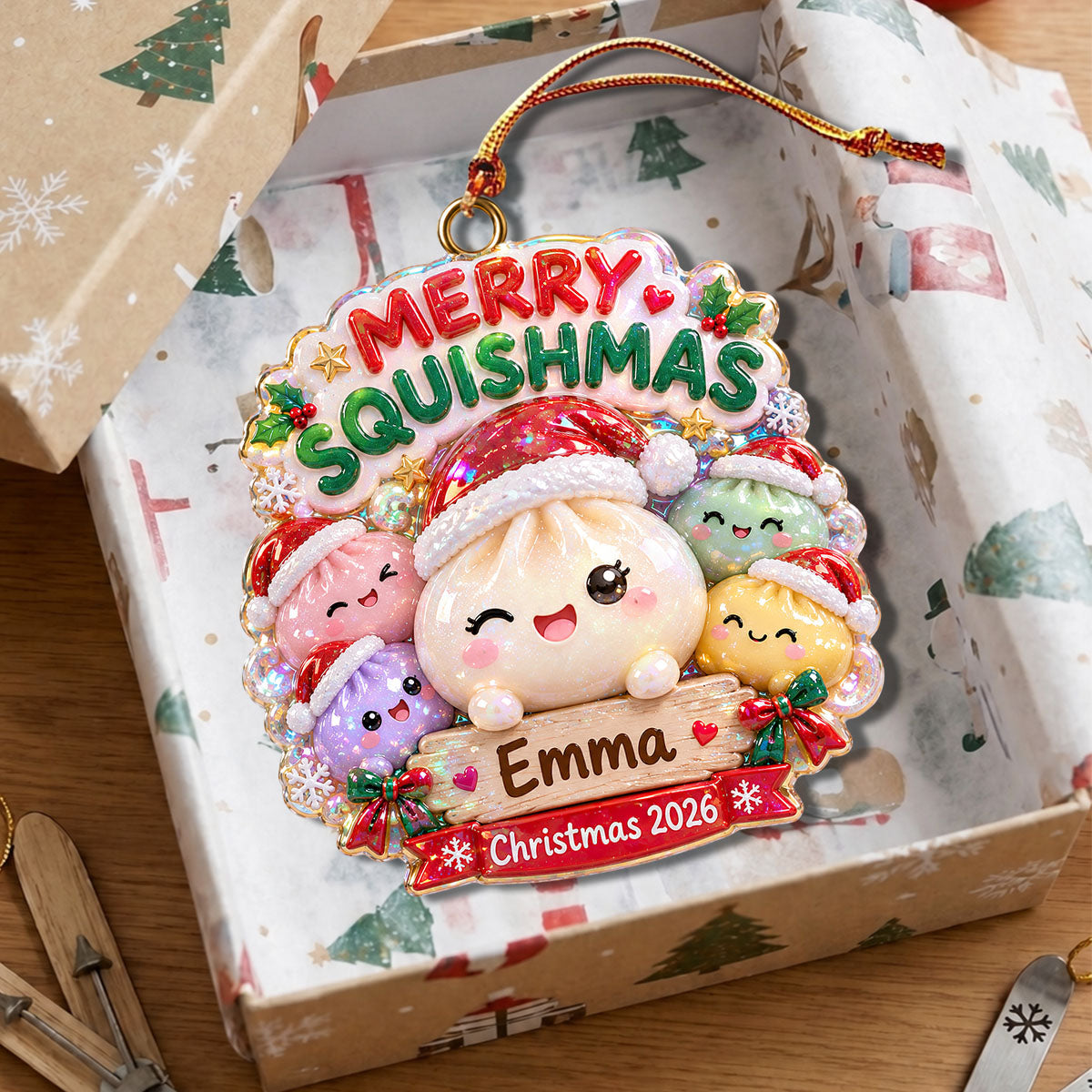 Merry Little Dumplings – Personalized Christmas Ornament