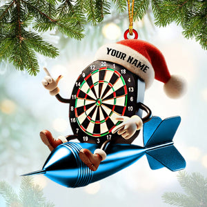 Custom Name Dart Personalized Acrylic Ornament Dart Lover Christmas Gift