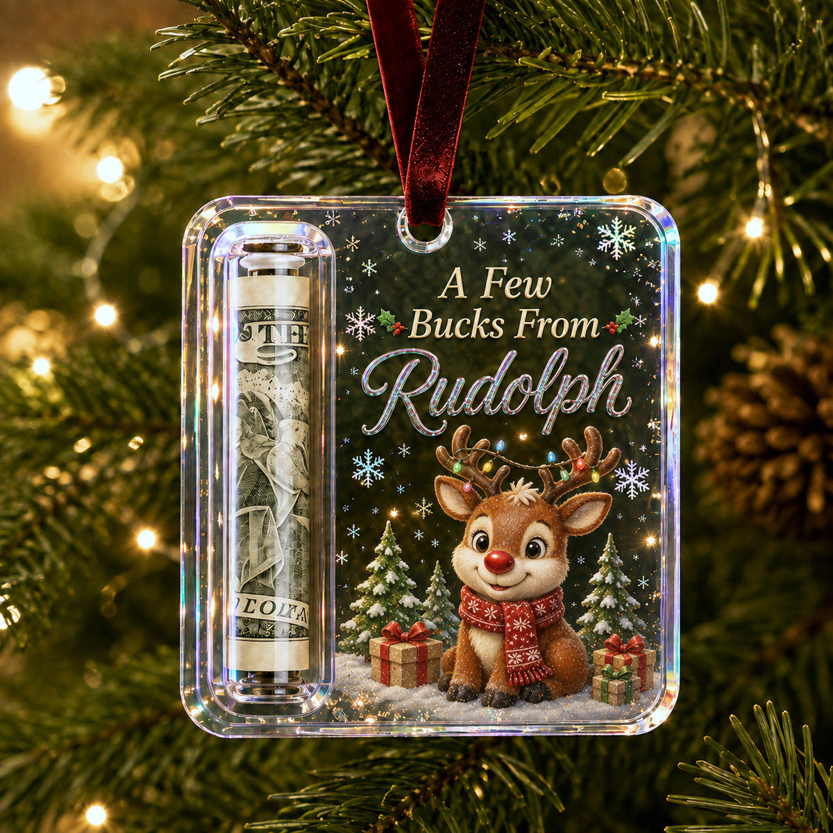 Christmas Cash Gift Holder Ornament