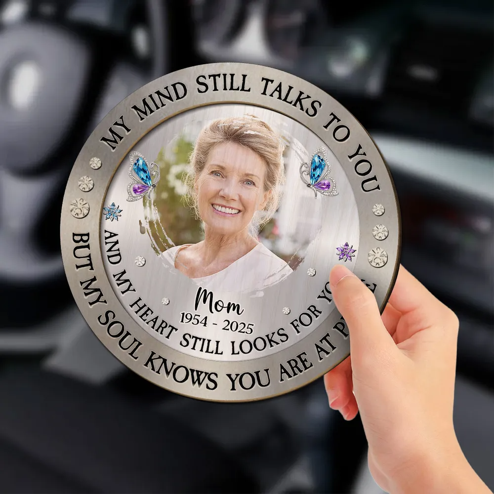 My Mind Still Talks To You - Personalized Custom Car Visor Clip