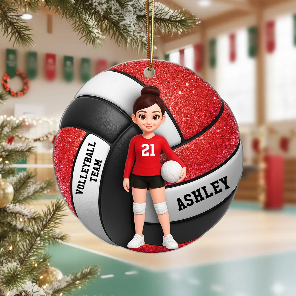 Volleyball Girl - Personalized Acrylic Ornament