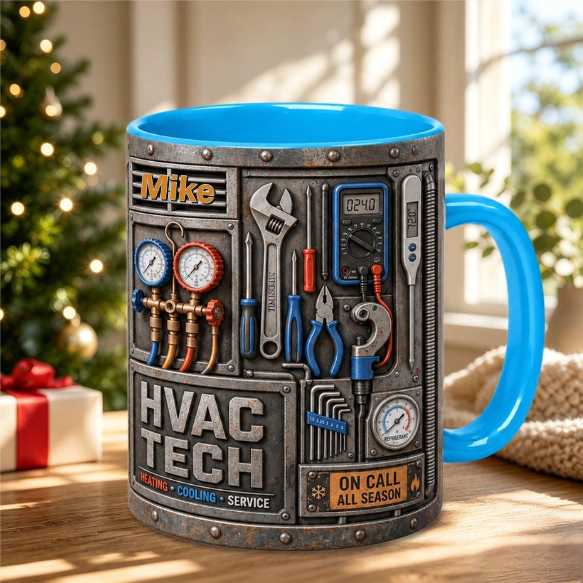 Personalized HVAC Coffee Mug – Custom Gift For Heating & Cooling Technicians