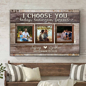 Today and Forever Love Custom Canvas Poster With Pictures For Couple