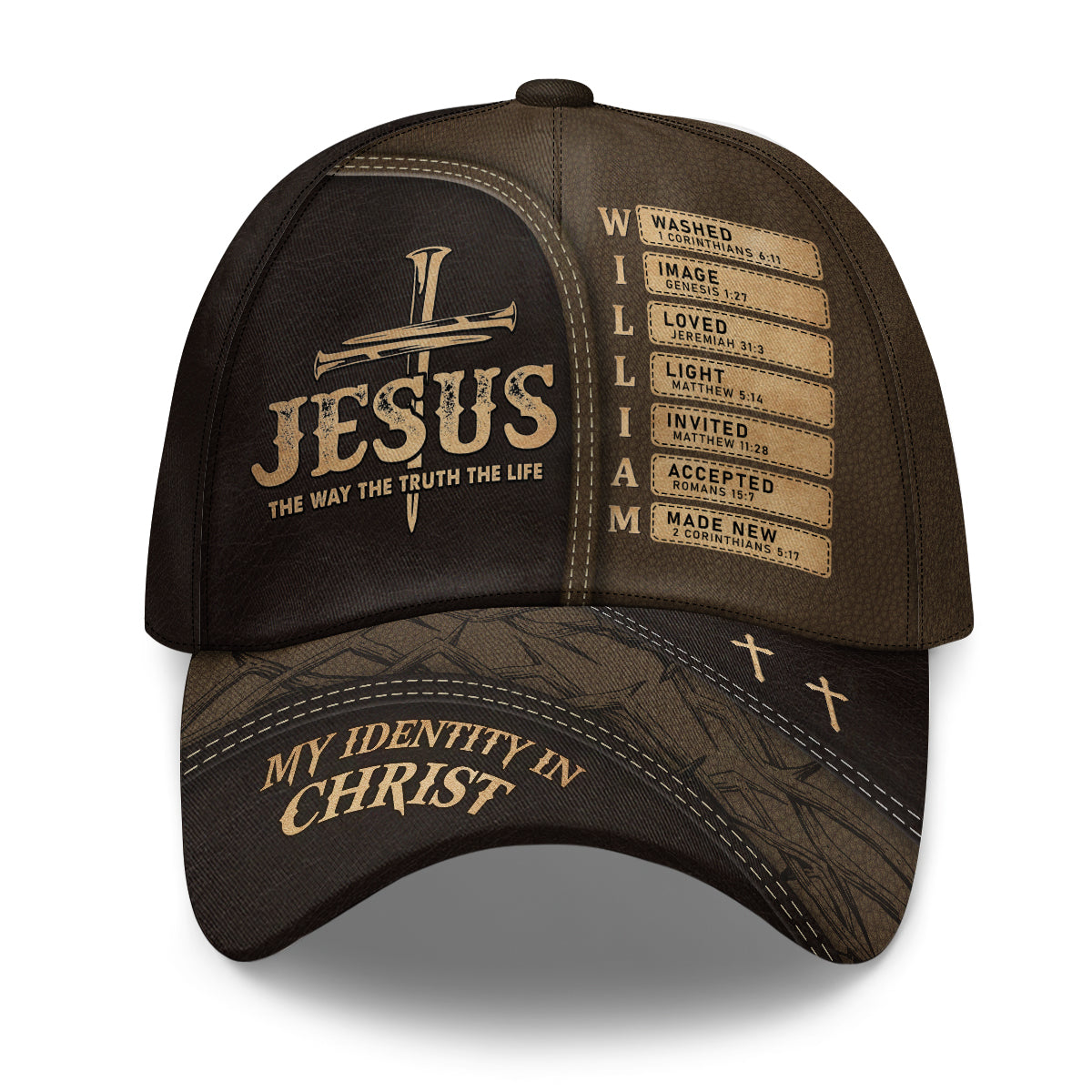 Jesus The Way The Truth The Life Personalized Classic Cap