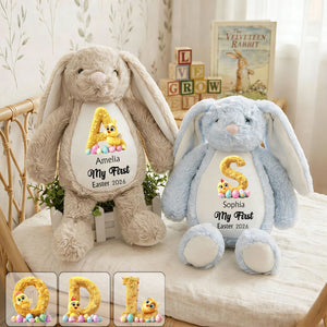 Easter Chick Alphabet - Baby's First Easter Personalized Stuffed Bunny