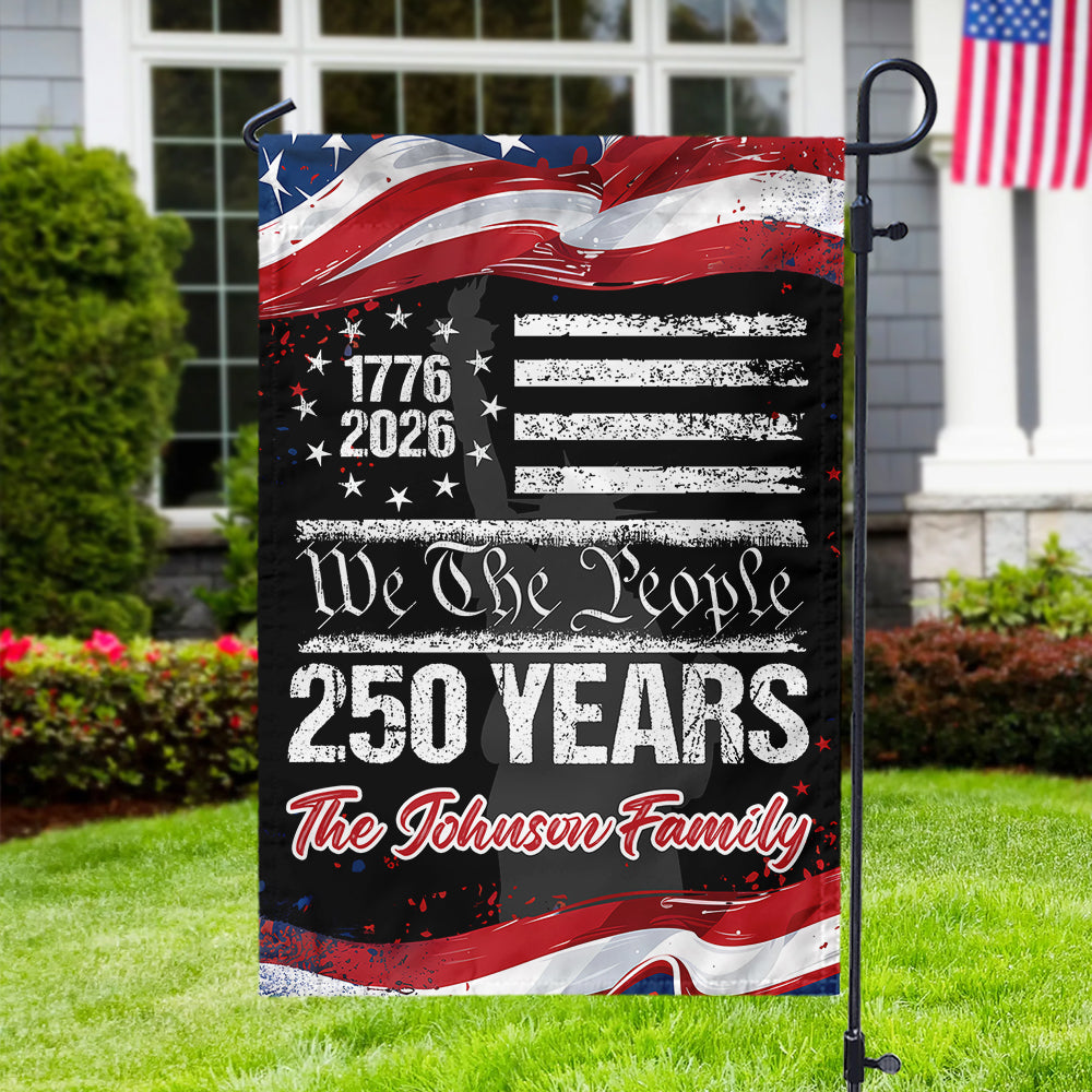 250 Years America 250th Birthday 1776-2026 Eagle Personalized Garden Flag Gift for Family