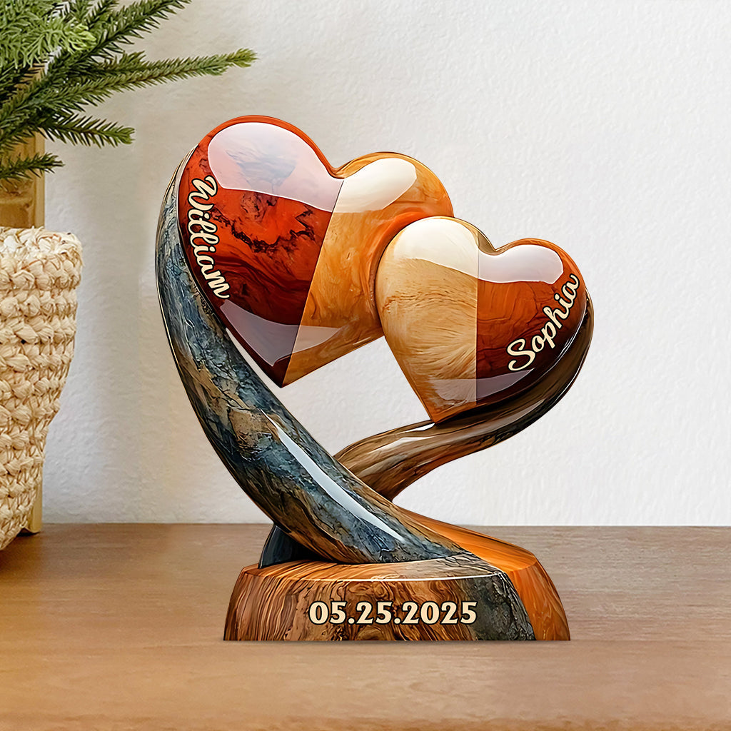 You And Me We Got This - Personalized Couple Heart to heart Shaped Acrylic Plaque