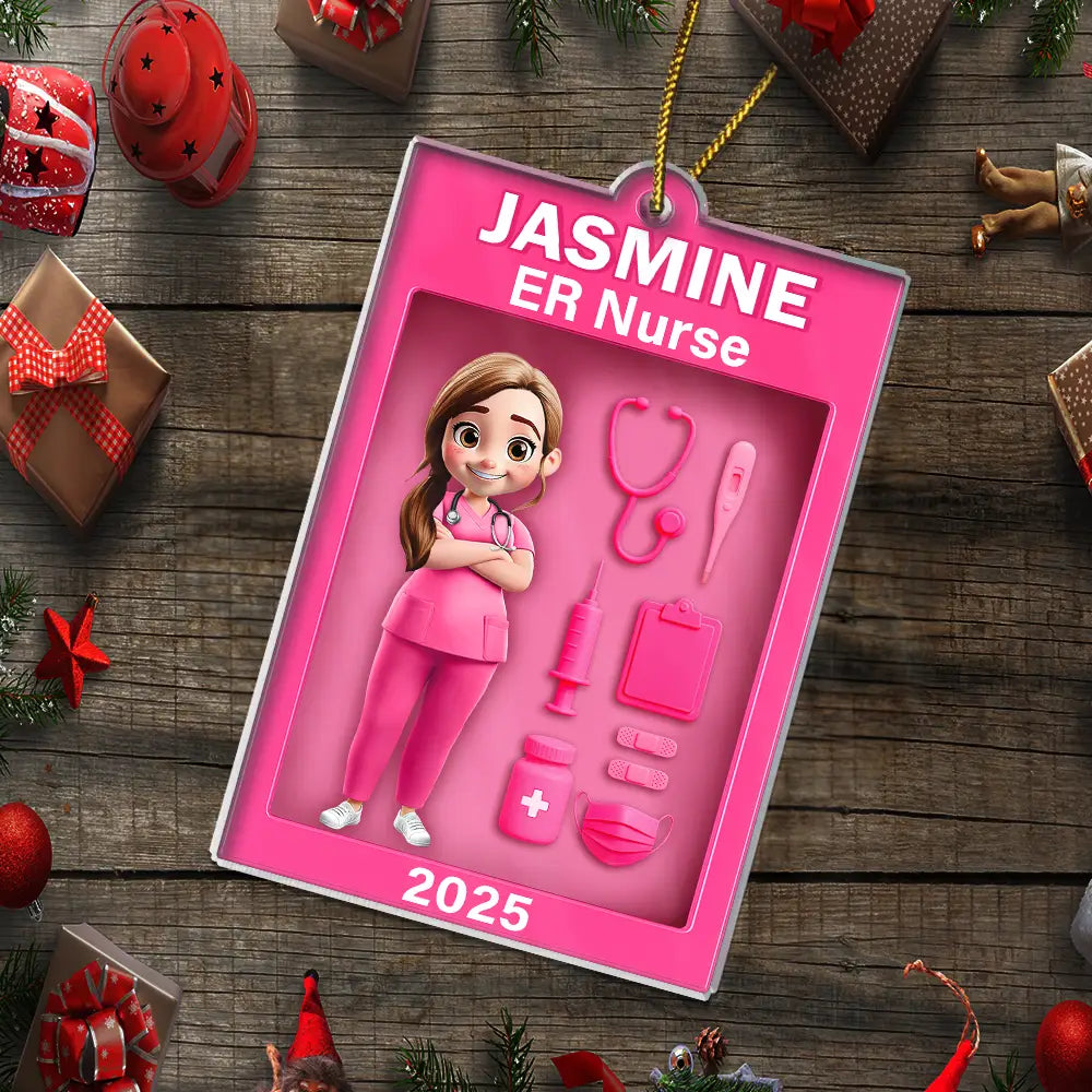 Nurse Toy Box - Personalized Custom Shaped Acrylic Ornament