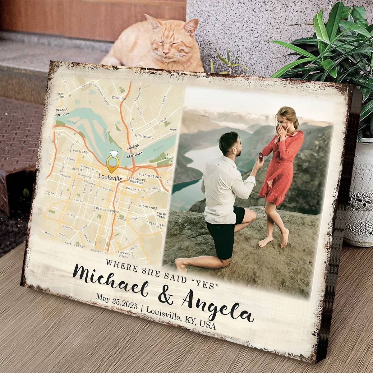Celebrate Your Love Story With A Unique Personalized Custom Map Canvas Gift Couple