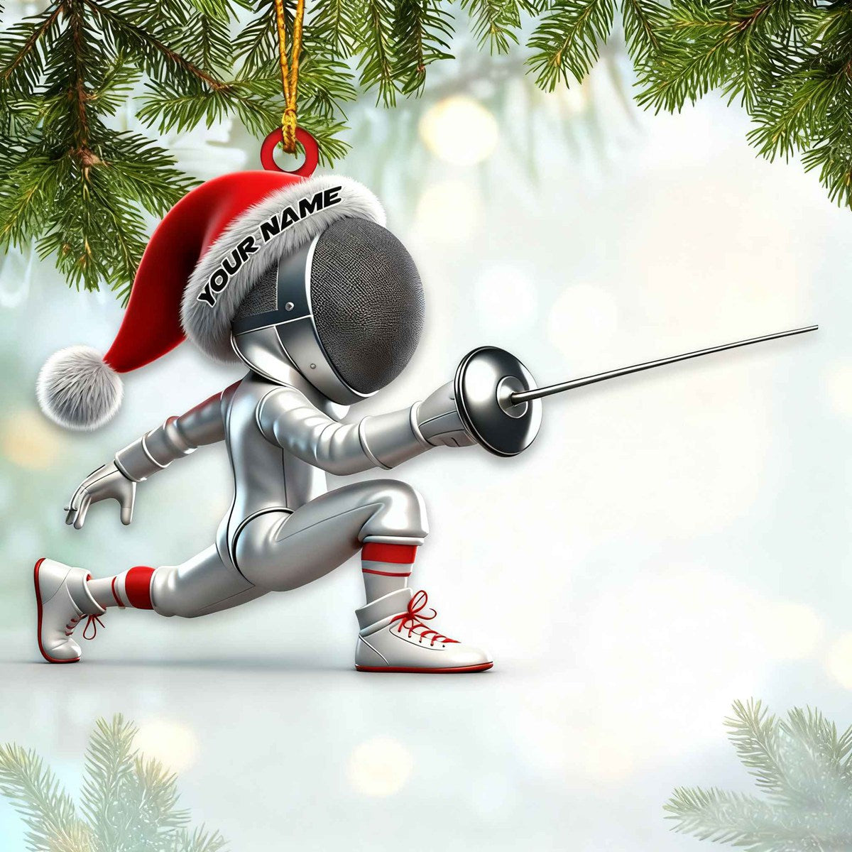 Personalized Fencing Christmas Ornament Fencing Lover Christmas Gift