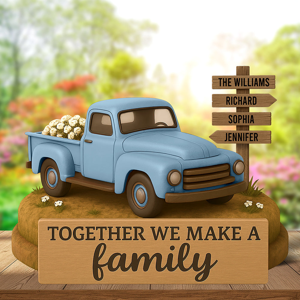 Personalized Family Farmhouse Old Truck Acrylic Plaque