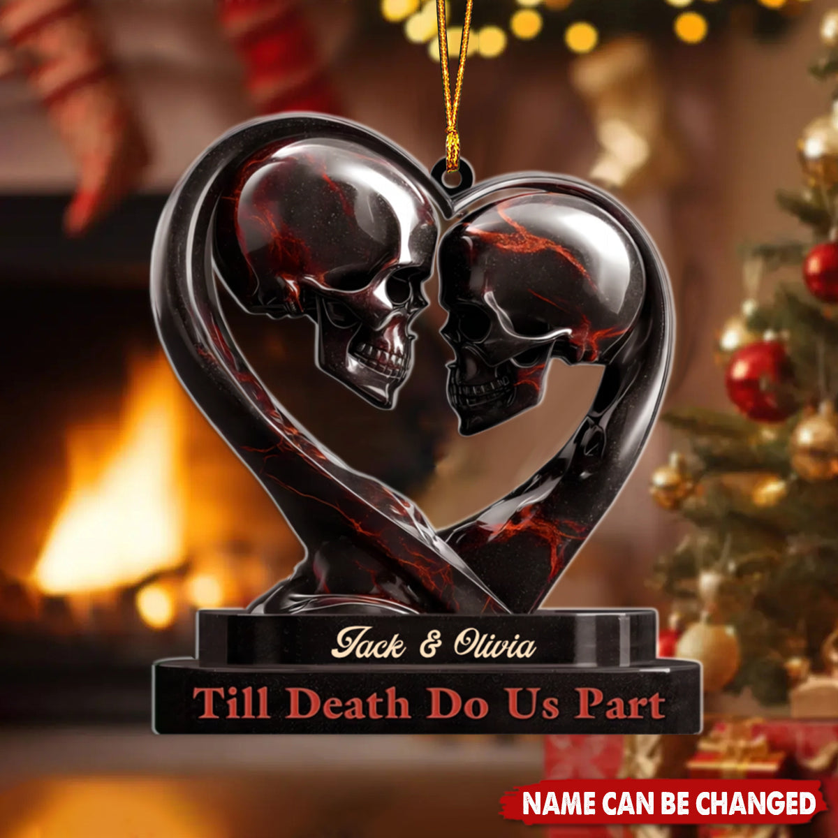 Personalized Anniversary Wedding Ornament Gifts For Husband And Wife, Him And Her - Love Outlasts Time