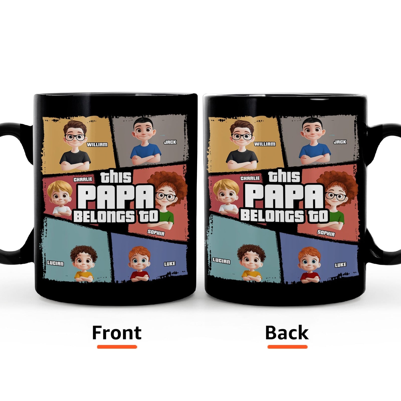 This Dad Belongs To - Personalized Mug Gift For Father, Grandpa