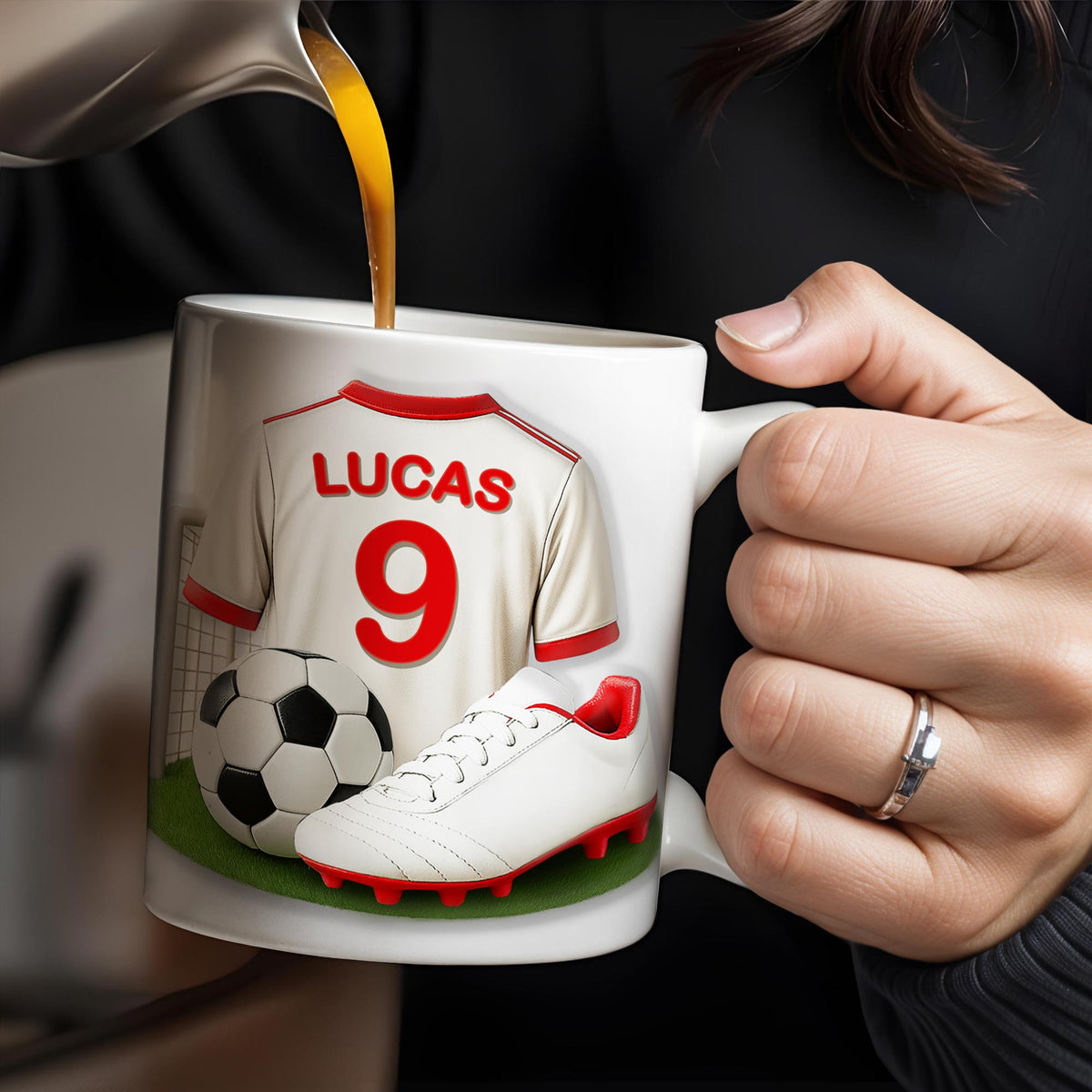 Celebrate Your Passion For Soccer, Personalized Custom Coffee Mug, Gift For Soccer Players