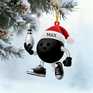 Personalized Cute Bowling Ornament Christmas Gift for Bowling Lover