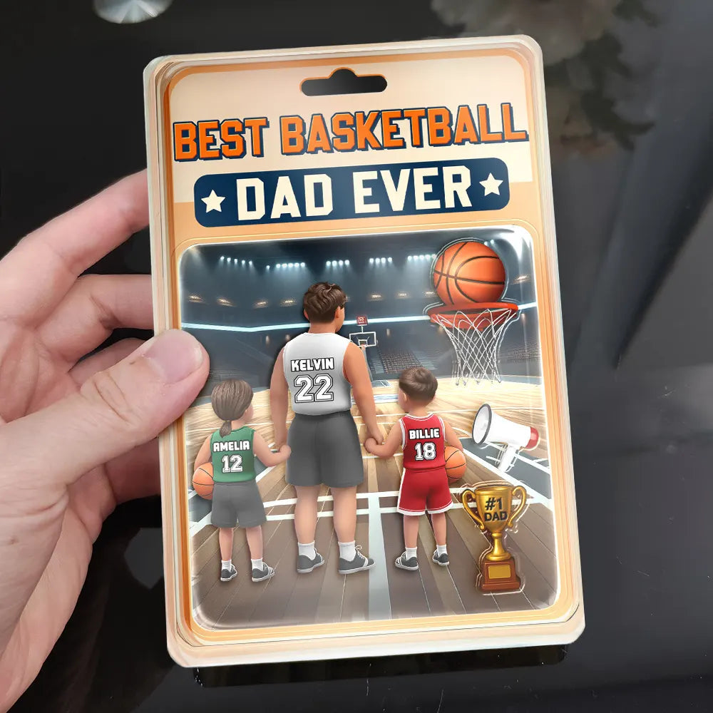 Best Basketball Dad Ever - Personalized Shaped Acrylic Plaque