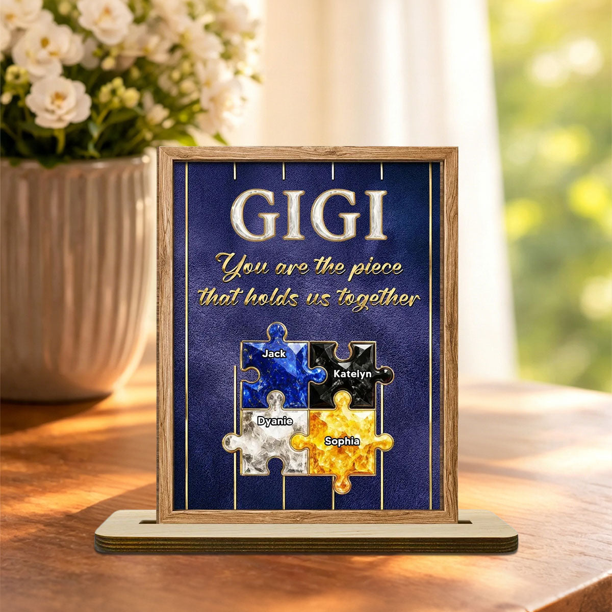 The Heart Of Our Family - Personalized Custom Wood Plaque