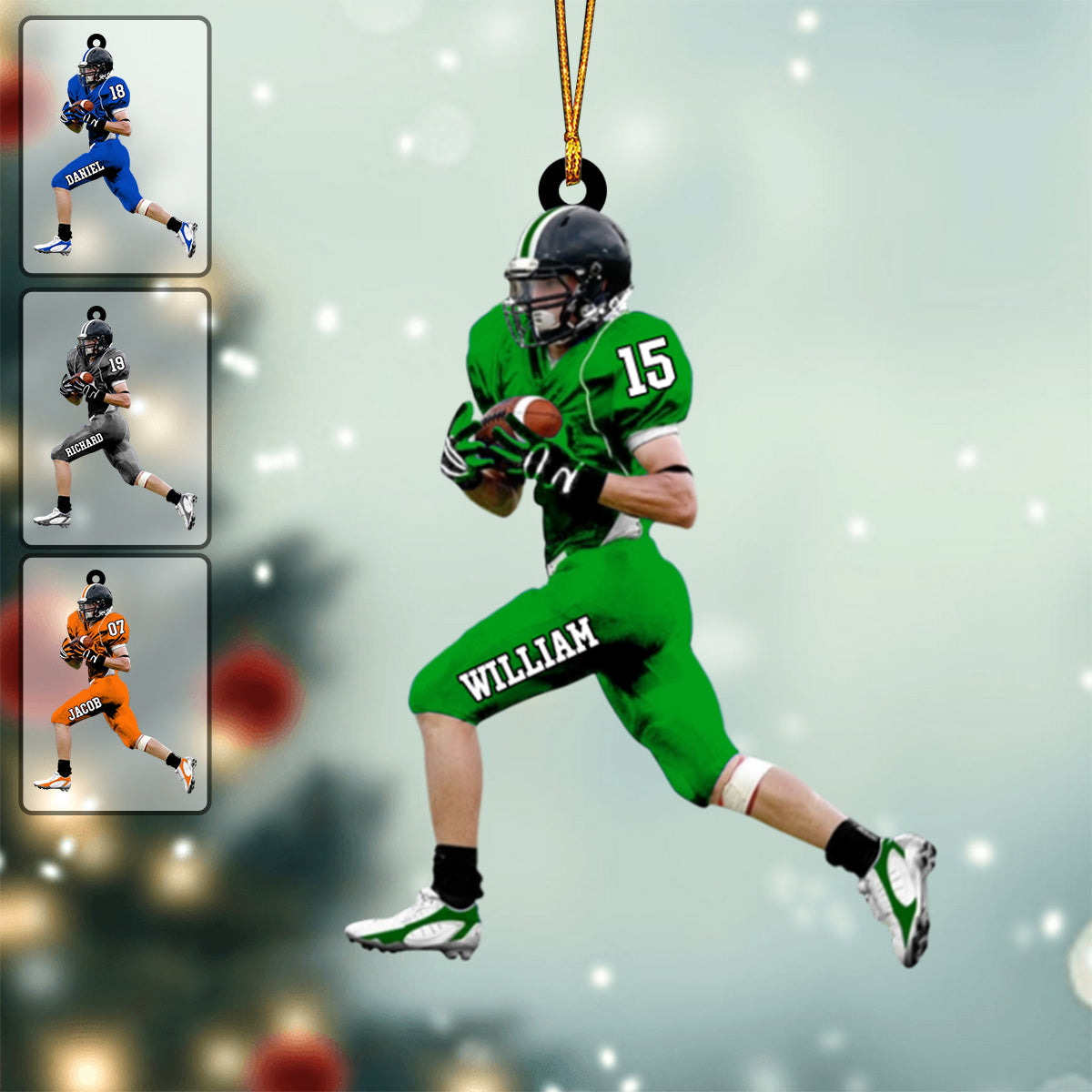 Custom Name Number & Design Personalized American Football Acrylic Ornament