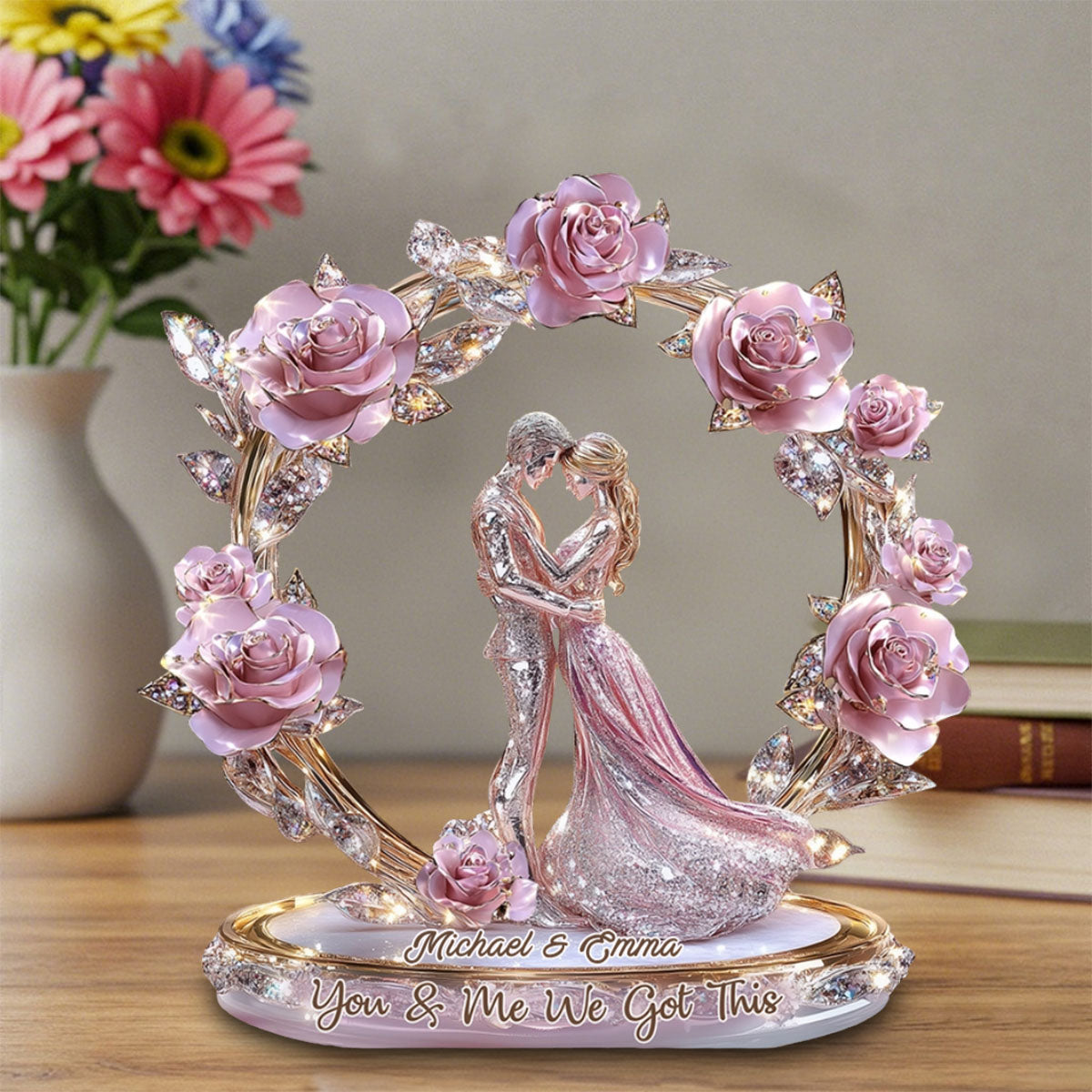 You & Me We Got This - Personalized Couple Shaped Acrylic Plaque