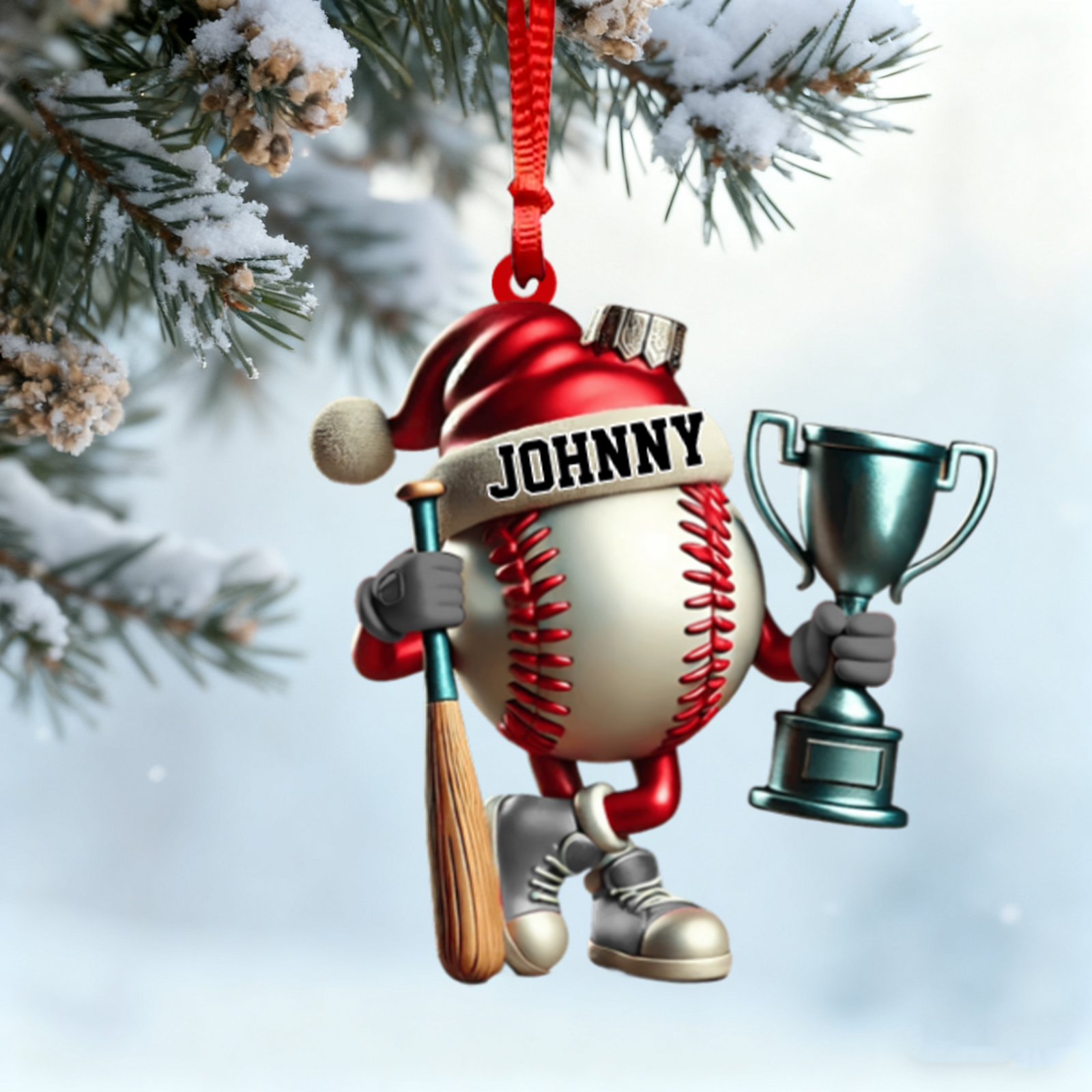 Baseball Champion Christmas Personalized Ornament