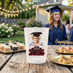 Class Of 2026, Custom Your Photo And Your Name Graduation Cups, Personalized Graduation Gift