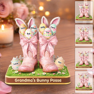 Grandma's Bunny Posse Howdy Easter - Personalized Acrylic Plaque