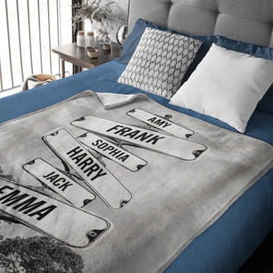 Where Love Never Ends - Family Personalized Custom Vertical Blanket- Gift For Family Members