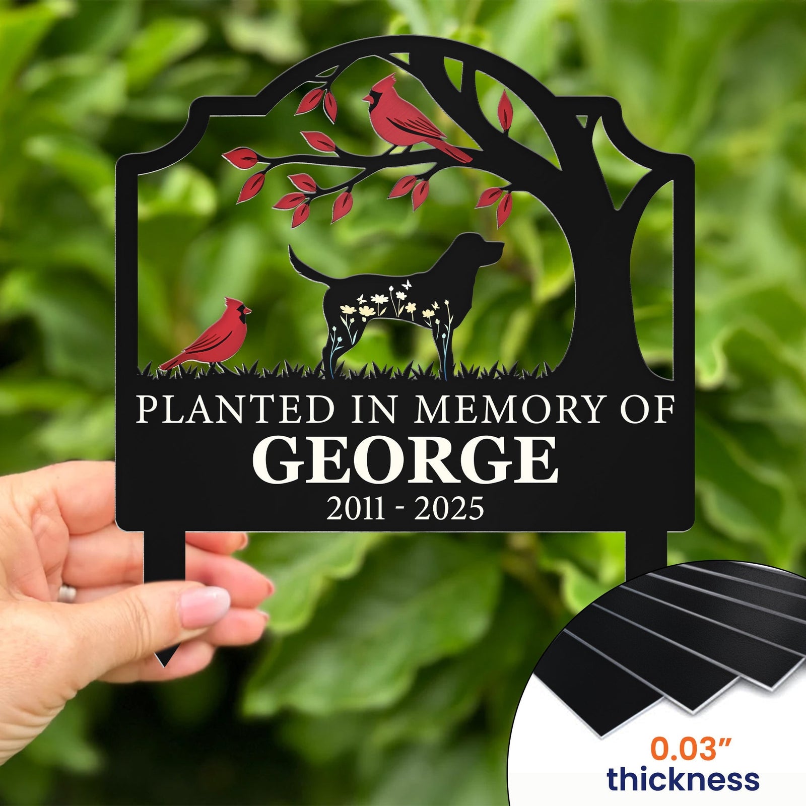 Where Memories Blossom Forever - Personalized Metal Garden Stake