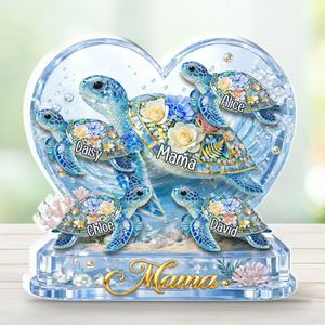 Grandma Mom Turtle - Personalized Acrylic Plaque