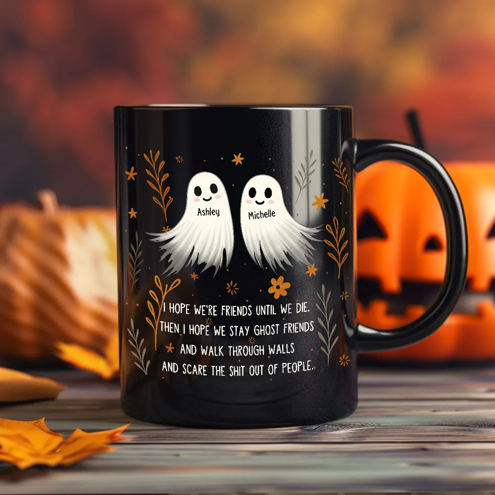Halloween Ghost Friends Besties Personalized Mug