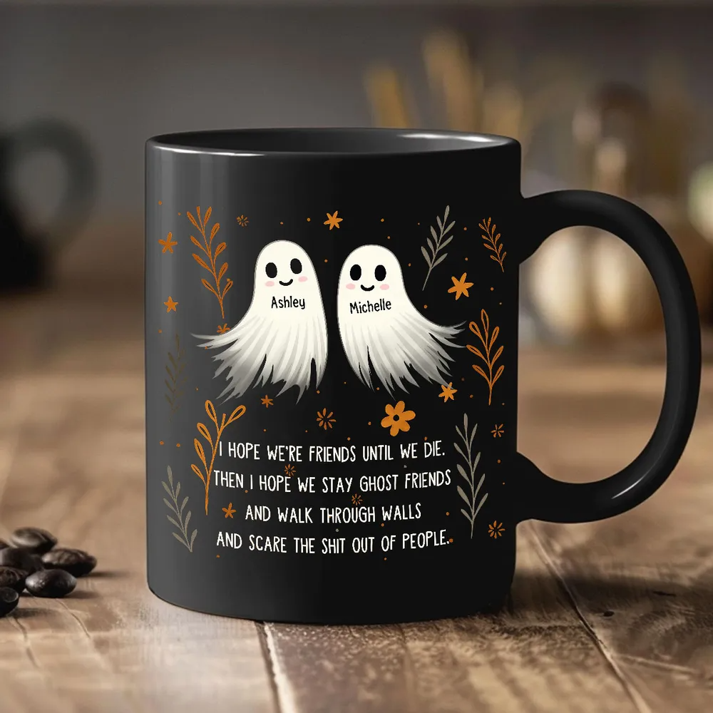 Halloween Ghost Friends Besties Personalized Mug