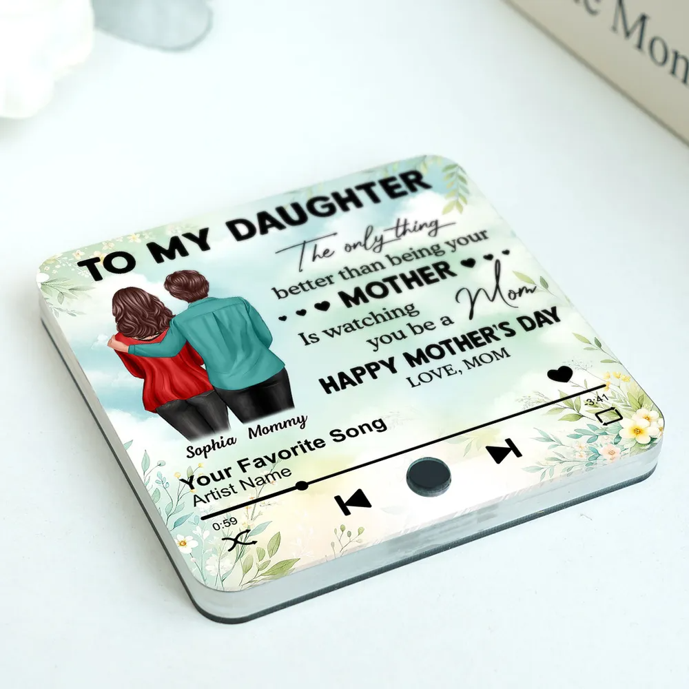 Mom Personalized Music Fridge Magnet, Heartfelt 2025 Mother's Day Gift For Daughter