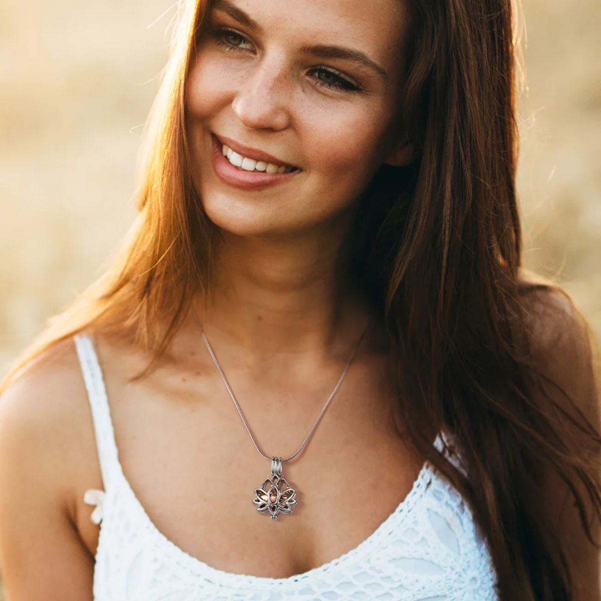 Personalized Lotus Flower with Mini Keepsake Urn Ashes Cremation Necklace Memorial Sympathy Gift for Loss of Loved One