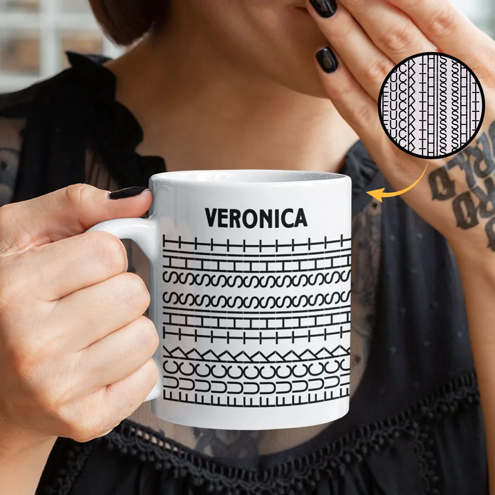 FK This Sht Funny Personalized Mug, Hidden Funny Message Mug, Father's Day Gift for Dad, Gift for Colleagues, Custom Name