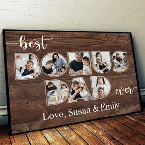 Bonus Dad Photo Collage Personalized Canvas Poster