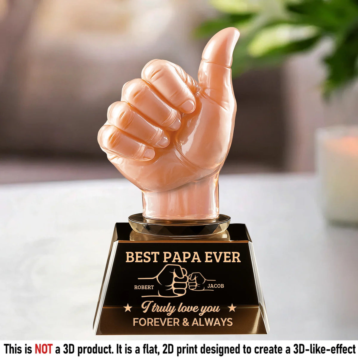 Dad Of The Year, Every Year - Family Personalized  Custom Shaped Acrylic Plaque