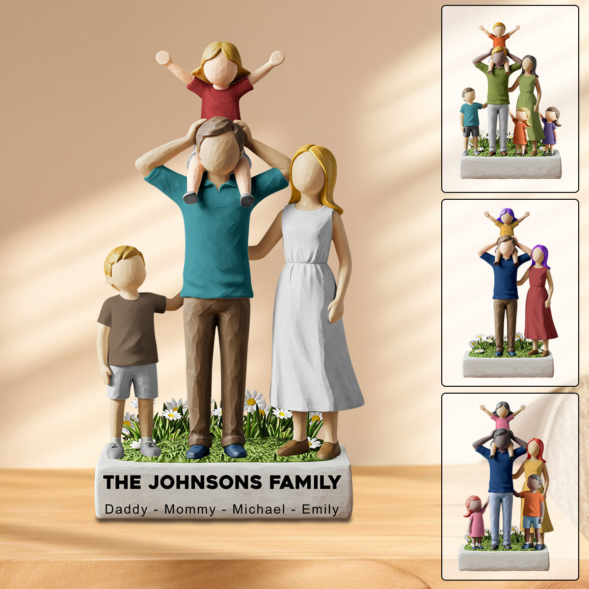 We Love You Dad Mom - Personalized Family Custom Shaped Acrylic Plaque