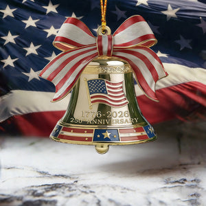 250 years of America Anniversary Liberty Bell Ornament 1776–2026 Patriotic