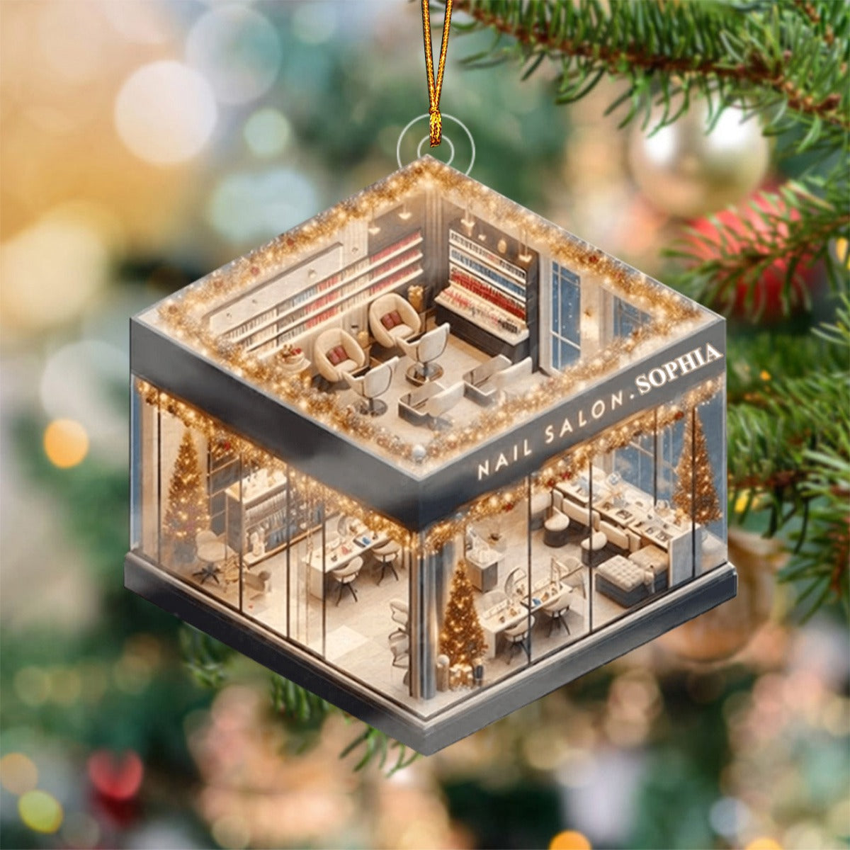 Personalized Gifts For Her Acrylic Ornament, Nail Salon